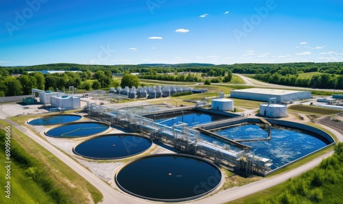 A Bird's Eye View of a Sprawling Water Purification Plant