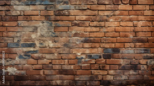 Old brick wall abstract background texture. Generative AI.