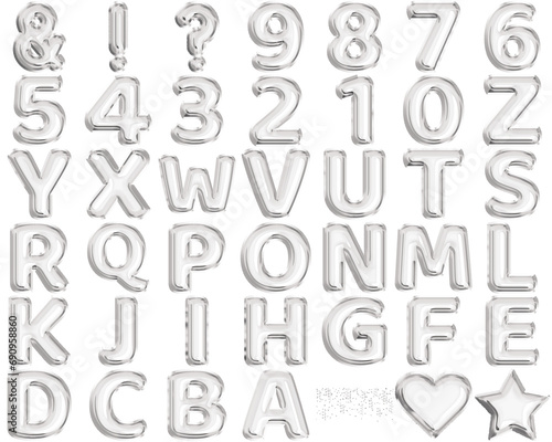 White Foil Balloon Alphabet  Pure Elegance