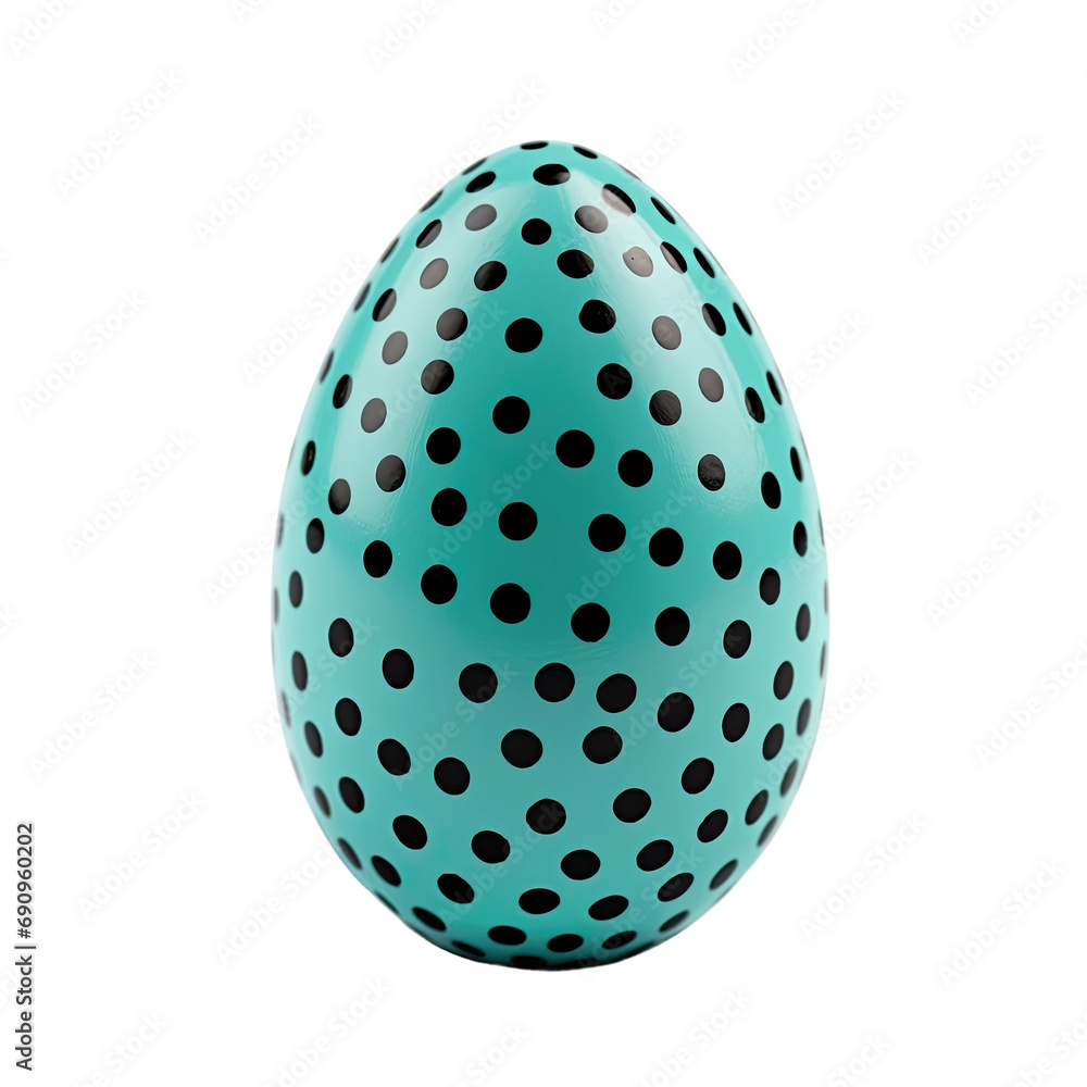 Turquoise Easter Egg with Black Dots Turquoise Easter Egg with Black Dots