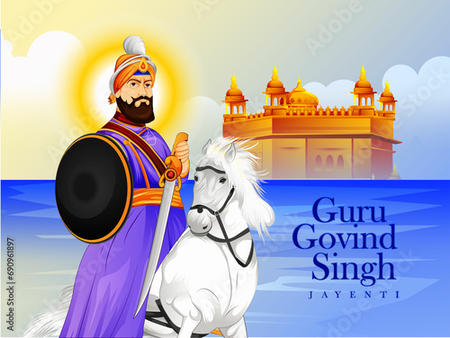 illustration of Guru Gobind Singh Jayanti photo