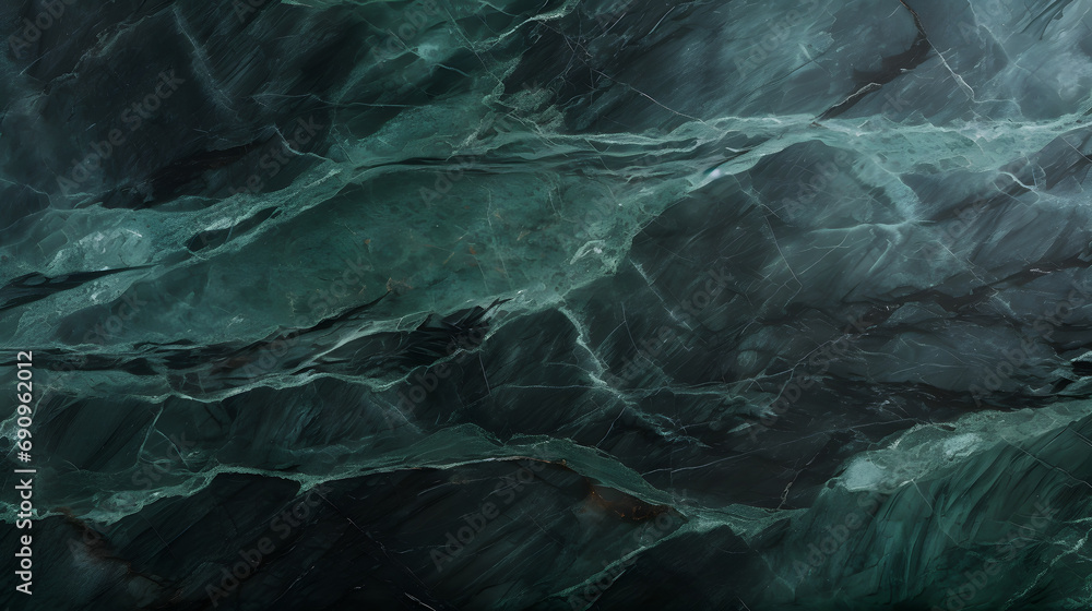 Patterned natural of dark green marble texture for design. Generative AI. - obrazy, fototapety, plakaty 