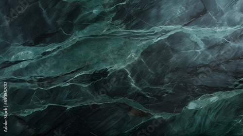 Patterned natural of dark green marble texture for design. Generative AI.