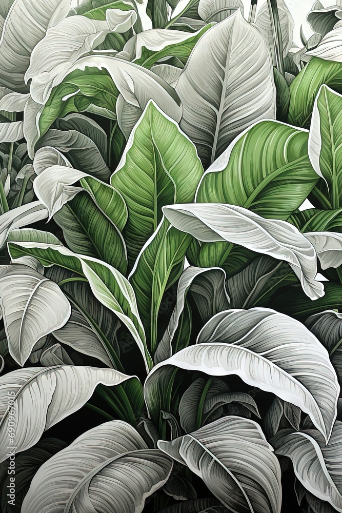 custom made wallpaper toronto digitalAbstract gentle organic transparent flowers, cyber silverpoint impressionism. Great as wallpaper, background, postcard, banner.