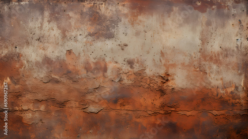 Rusty panel grunge background texture. Generative AI.