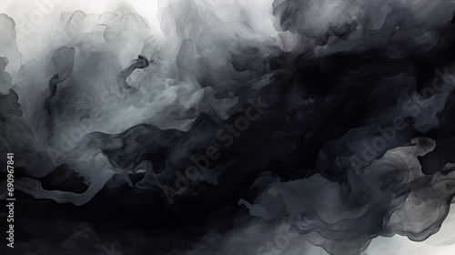 A black and white watercolor background, abstract design