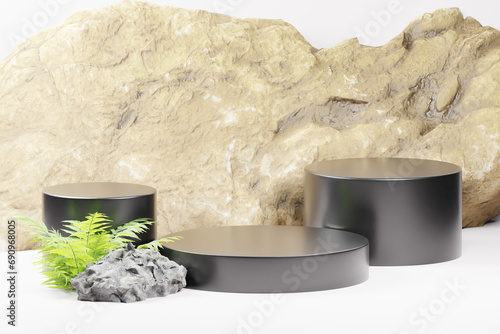 3d rendering podium background illustration element