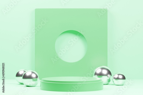 3d rendering podium background illustration element