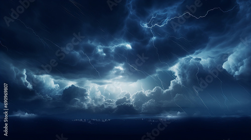 dark mysterious looking clouds in the beautiful rainy night sky, background