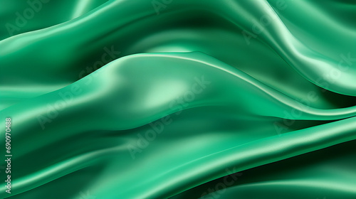 A close up of a light green abstract satin fabric, luxury fabric background design
