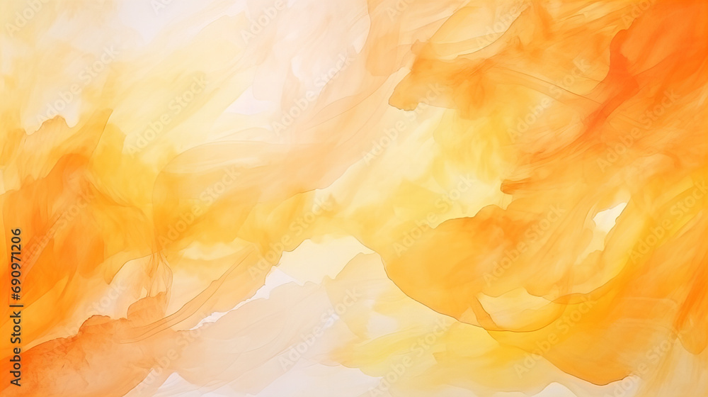 A ight orange and white watercolor background, abstract design
