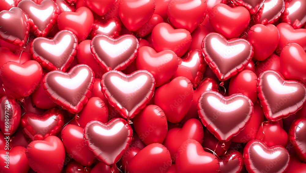 Fototapeta premium Beautiful red heart background image for New Year's, Christmas and Valentine's Day gifts On a transparent background, png files