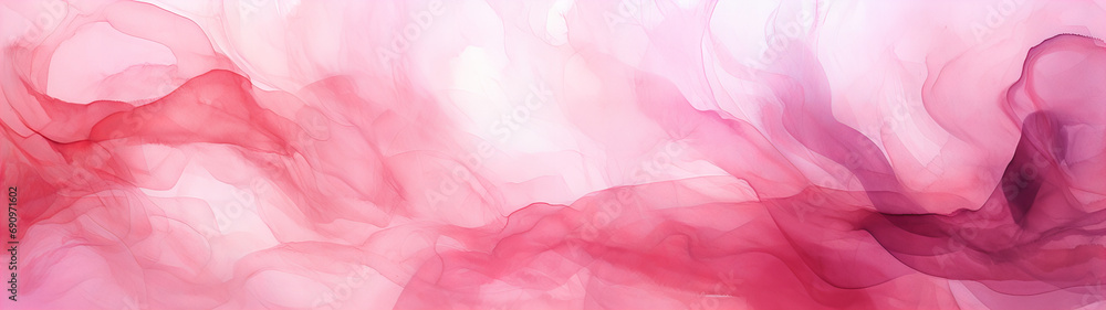 Obraz premium A abstract designed dark pink and white watercolor background banner