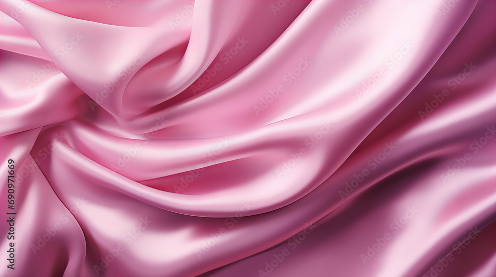 Obraz premium A light bright pink background, abstract satin and luxury fabric design