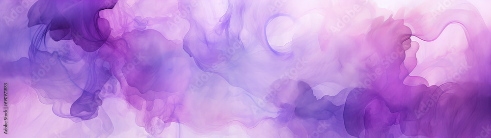 A abstract light and dark purple watercolor background, design banner
