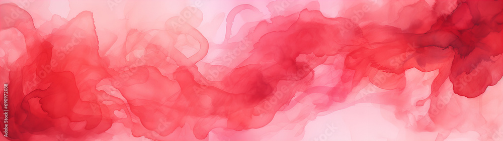 Obraz premium A abstract red watercolor background, design banner