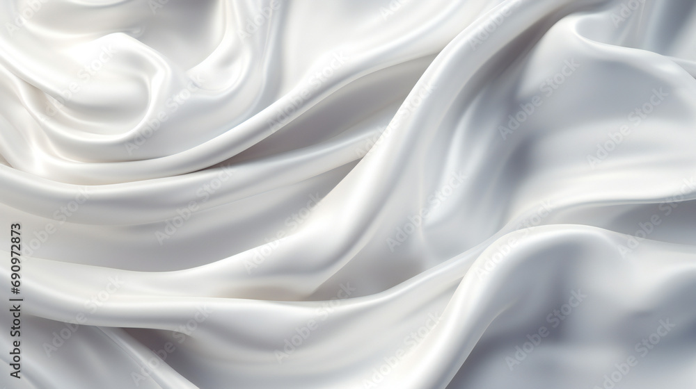 A white abstract satin fabric background, luxury fabric design A white abstract satin fabric background, luxury fabric design