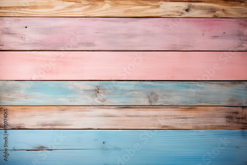 Timeber pastel color wooden vintage texture and background copy space, ai generative