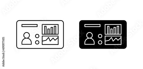 Admin panel icon set. vector illustration