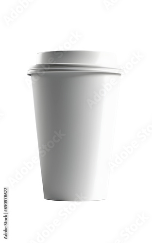 Blank take away coffee cup isolated on transparent or white background