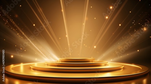 stage abstract light gold background, concert lights music, and concert background,