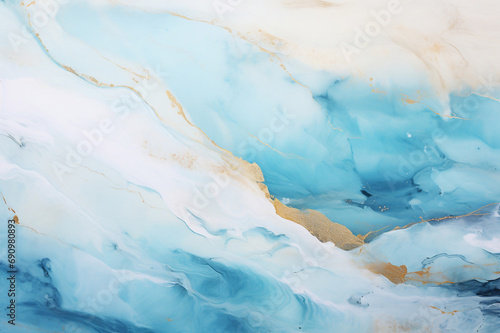 Abstract ocean. Natural Luxury. Style incorporates the swirls of marble or the ripples of agate. Very beautiful blue paint with the addition of gold powder