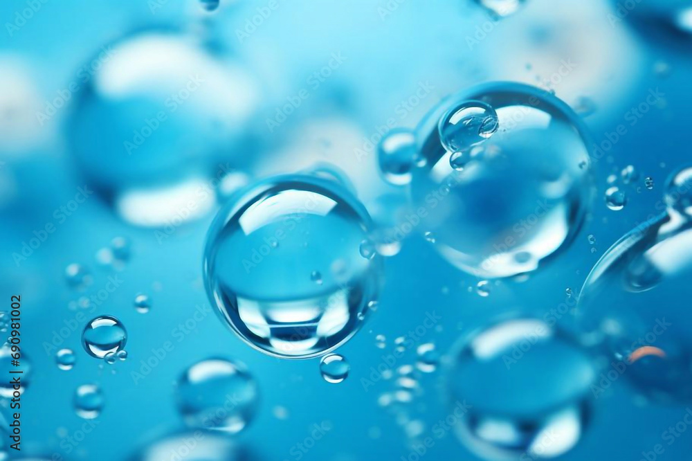 Blue background with blue bubbles Blue background with blue bubbles