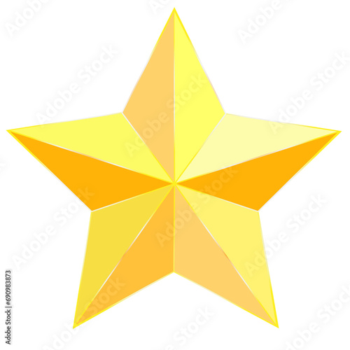 Vector image of a yellow star without background