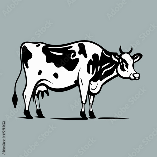 Cow icon. Isolated cow head on white background 
