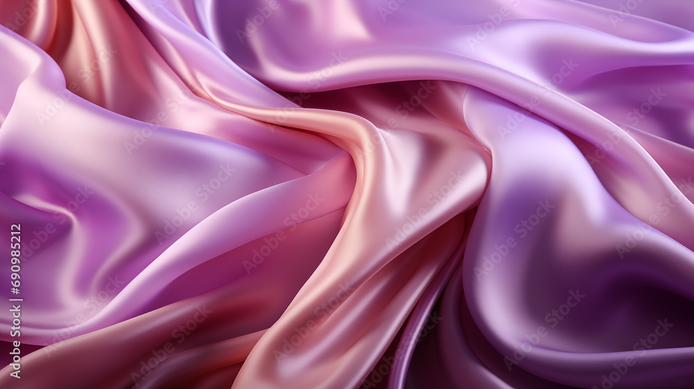 Abstract Background with 3D Wave Bright Gold and Purple Gradient Silk Fabric, AI generate Abstract Background with 3D Wave Bright Gold and Purple Gradient Silk Fabric, AI generate