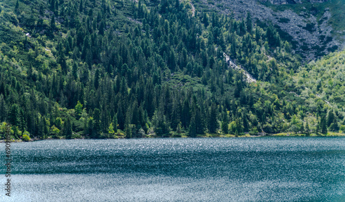 mountain lake mountain peak Morskie Oko Zakopane Poland view landscape