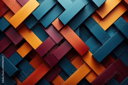 Abstract Geometric - Bold geometric patterns with vibrant colors - AI Generated