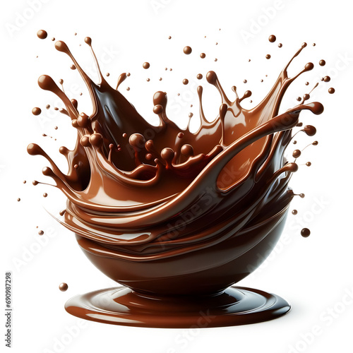 liquid chocolate splash