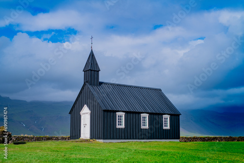 Budakirkja black church in Iceland