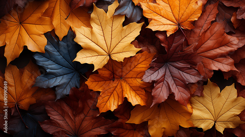 Autumn leaves background, AI generate