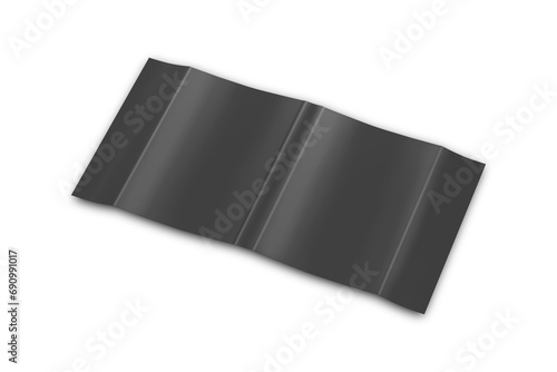 Blank unfolded open dust jacket or dust wrapper Mock up with clipping path isolated on white background. Ready for design magazine or book dust jacket. 3d illustration.