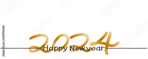 Happy new year illustration. 2024 new year greeting message. Vector illustration.