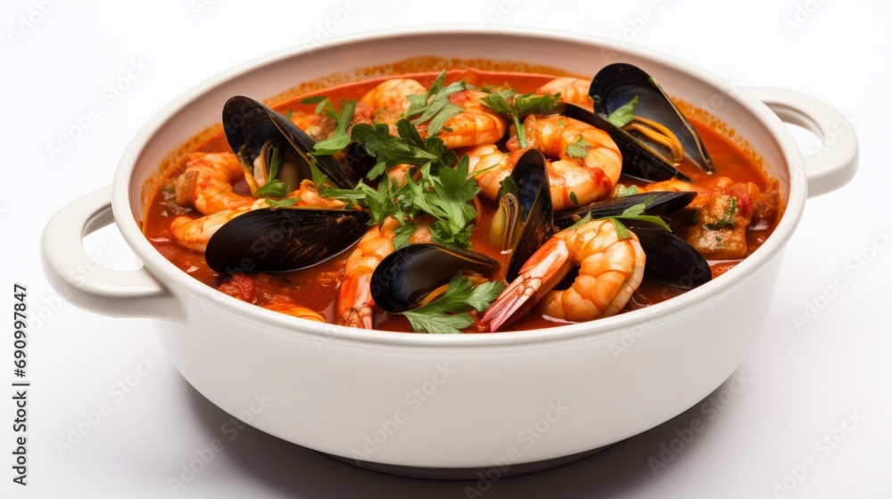 Delicious Italian Cioppino Seafood Stew in a Bowl AI Generated Delicious Italian Cioppino Seafood Stew in a Bowl AI Generated