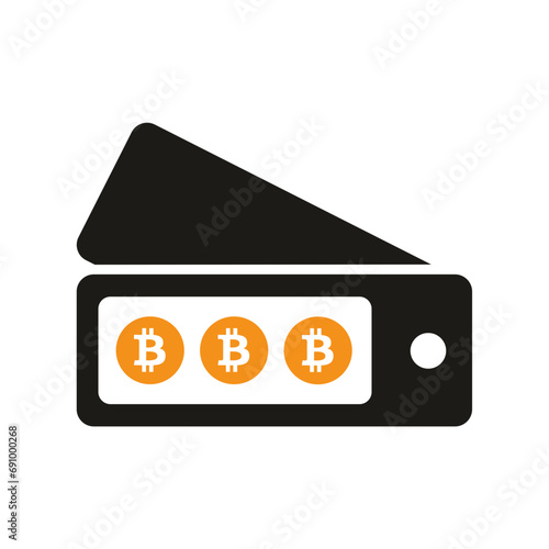 bitcoin Hardware wallet symbol icon pictogram button security finance