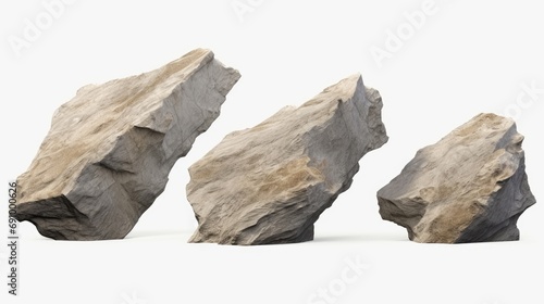 Limestone rock nature shape realistic 3d rendering illustration background, Generative AI 