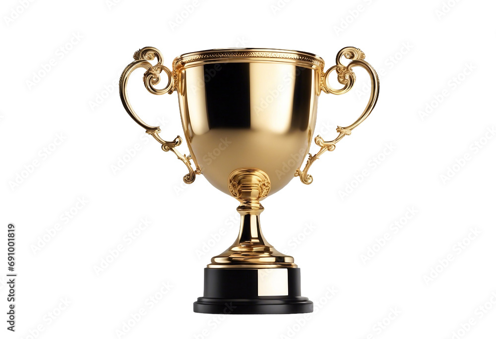 Gold trophy cup isolated on transparent or white background Gold trophy cup isolated on transparent or white background
