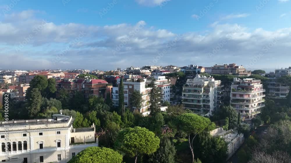 Collina Fleming, il quartiere residenziale di Roma Nord, Italia.
Vista aerea dei palazzi residenziali della collina fleming della Collina Fleming, il quartiere residenziale di Roma Nord, Italia.
Vista aerea dei palazzi residenziali della collina fleming della