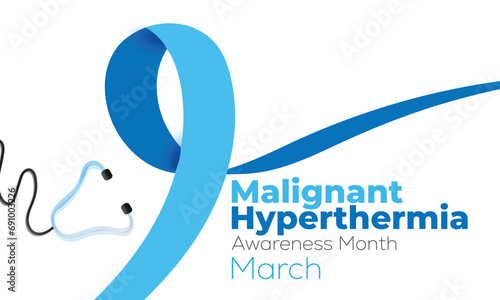 Malignant Hyperthermia Awareness Month. background, banner, card, poster, template. Vector illustration.