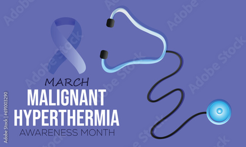 Malignant Hyperthermia Awareness Month. background, banner, card, poster, template. Vector illustration.