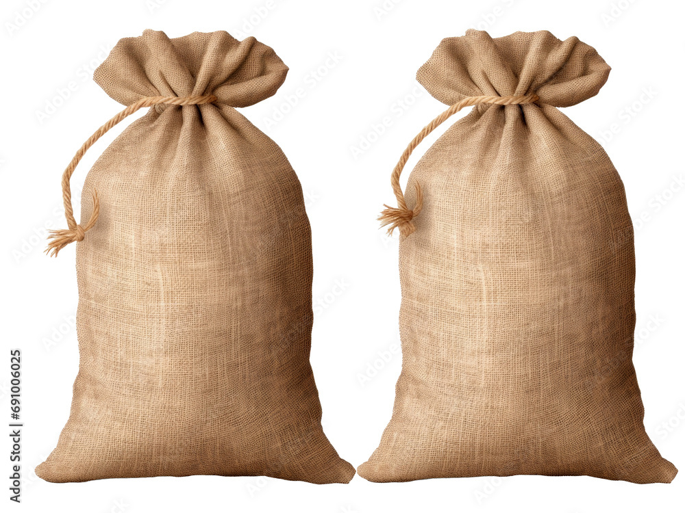 Burlap sack isolated on transparent background Burlap sack isolated on transparent background