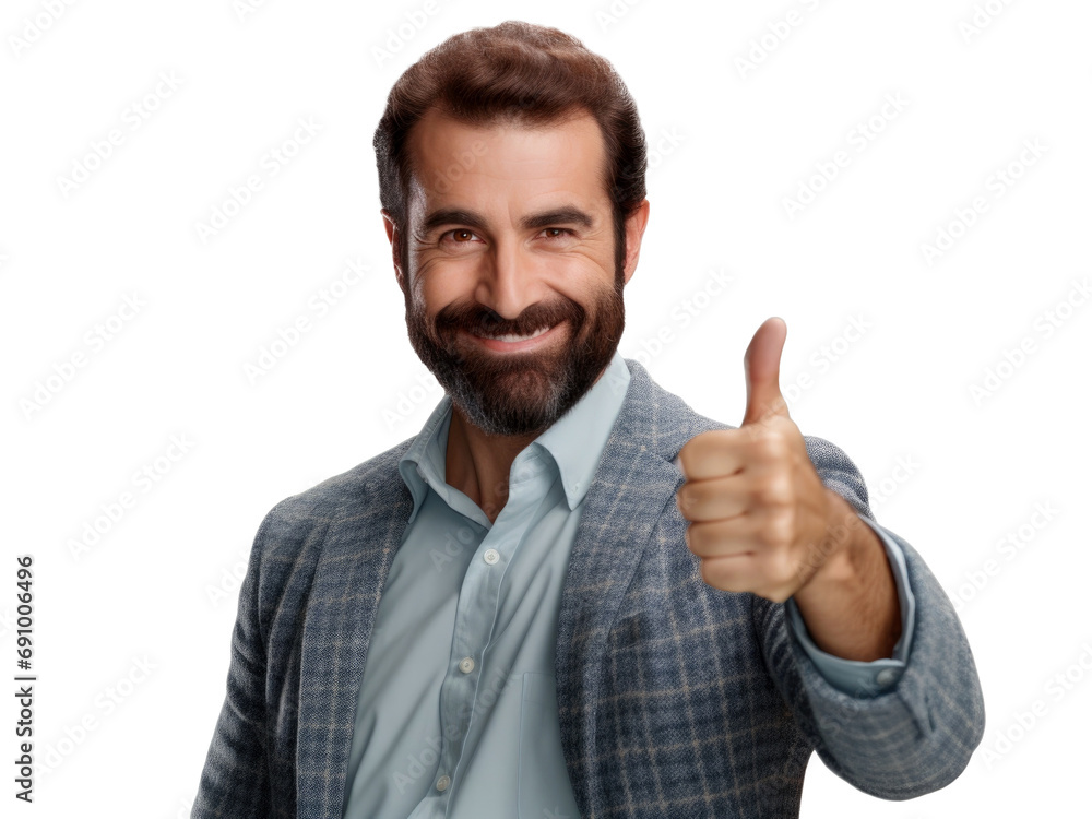 businessman showing thumbs up isolated on transparent background businessman showing thumbs up isolated on transparent background