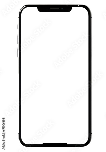 Mockup / template. Smartphone with blank screens for your design isolated on white background.