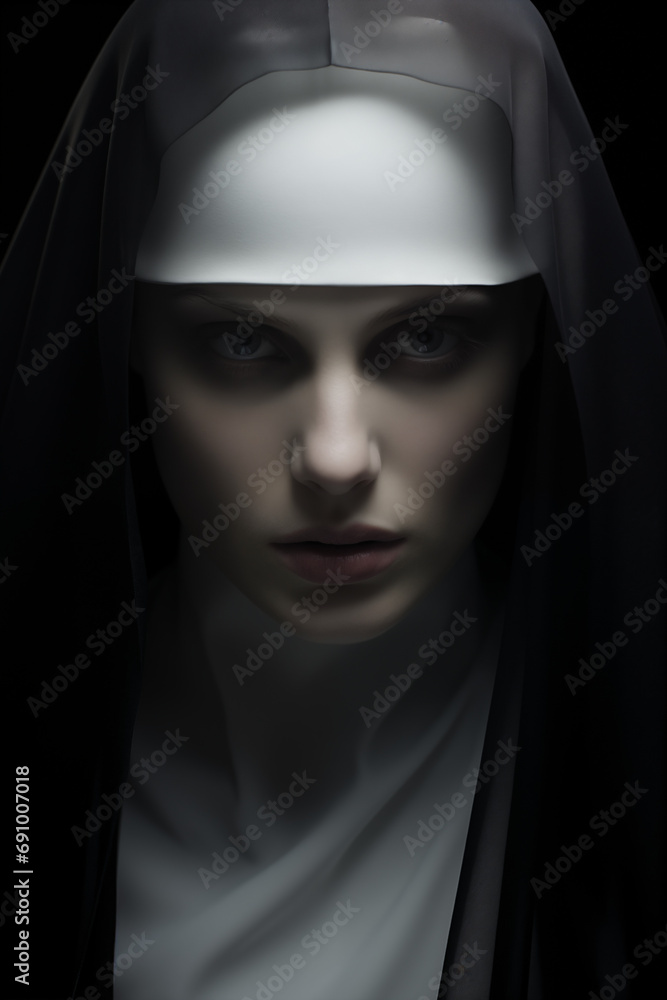 Nuns in the style of conceptual