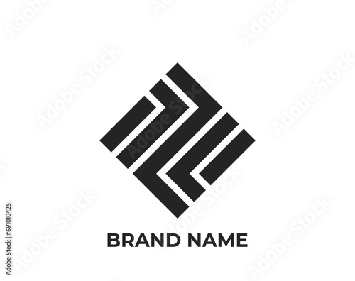 rhombus logo design. brand name and geometric symbol. isolated vector image