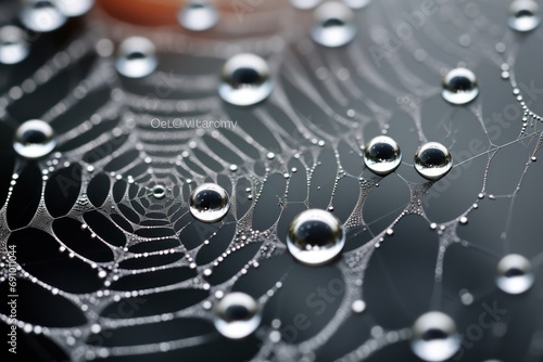 Dew-kissed Spider Webs: Intricate webs glistening with dew